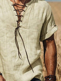 Boho Laced Cotton Top Shirts coofandy