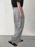 Comfy Pleated Wide Leg Slack Pants Pants coofandy