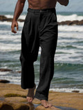 Comfy Resort Cotton Pants Pants coofandy Black M