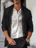 Stylish Lace Placket Detail Blazer Blazer coofandy