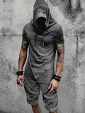 Stylish Street Hooded Shorts Set Sets coofandy
