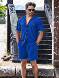 Easy Living Openwork Set Sets coofandy Royal Blue M