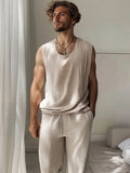 Cozy 100% Cotton Tank Top Set Sets coofandy