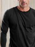 Thumb Hole Full Sleeves Cotton Top T-Shirt coofandy