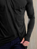 Thumb Hole Full Sleeves Cotton Top T-Shirt coofandy