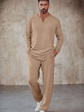 Simple Stretch 2-Piece Set Sets coofandy Khaki M