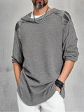 Comfy Zip Shoulder Hooded Top Hoodies coofandy
