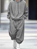 Stylish Loose Hoodie Pants Set Sets coofandy
