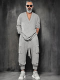 Fashion Active Jogger Set Sets coofandy Light Flecking Gray M