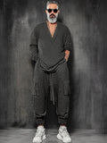 Fashion Active Jogger Set Sets coofandy Dark Flecking Gray M