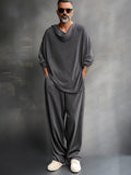 Comfort Loose 2-Piece Set Sets coofandy Dark Grey M