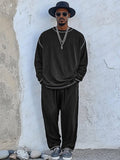 Casual Timeless 100% Cotton Set Sets coofandy Black M