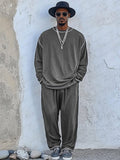 Casual Timeless 100% Cotton Set Sets coofandy Grey M