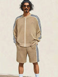 Breathable Mesh Knit Tracksuit Set Sets coofandy
