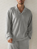 Casual Soft Waffle 2-Piece Set Sets coofandy