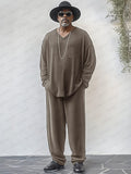 Essential 2-Piece Matching Sets Sets coofandy Brown M