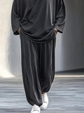 Casual Slant Pullover Top Pants Set Sets coofandy