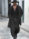 Minimalist Elegant 3-Piece Outfits Sets coofandy Black M
