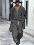 Minimalist Elegant 3-Piece Outfits Sets coofandy Grey M