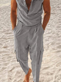 Leisure Trendy Tank Top Set Sets coofandy