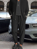 Athleisure Jacket Pants Set Sets coofandy