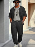 Stylish Urban Street 2-Piece Outfit Sets coofandy Black M