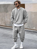 Trendy 2-Piece Tracksuit Set Sports Set coofandy Gray M