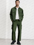Classic Cargo Matching Set Sets coofandy Army Green M
