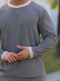 Premium Soft Colorblock Undershirt Sweatshirts coofandy