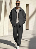 Minimalist Jacket Pants Set Sets coofandy Black M