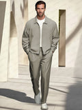 Casual Timeless 2-Piece Outfits Sets coofandy Khaki M