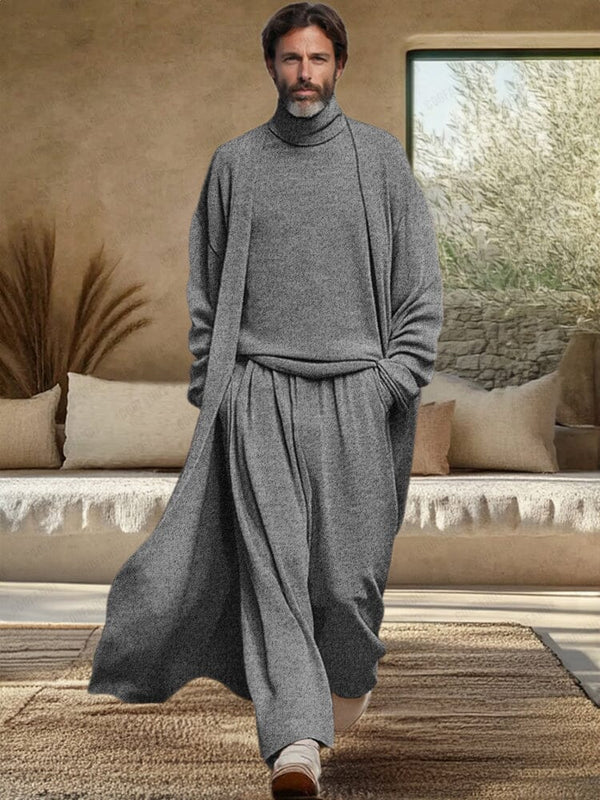 Cozy Minimalism 3-Piece Outfits Sets coofandy Grey M