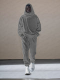 Street Luxe Hoodie Pants Set Sets coofandy Grey M
