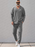 Casual Premium Soft 2-Piece Set Sets coofandy Dark Gray M