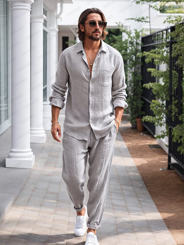 Leisure Breezy 100% Cotton Set Sets coofandy
