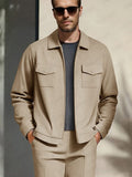 Casual Versatile Jacket Pants Outfits Sets coofandy