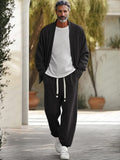 Leisure Comfy 2-Piece Outfits Sets coofandy Black M