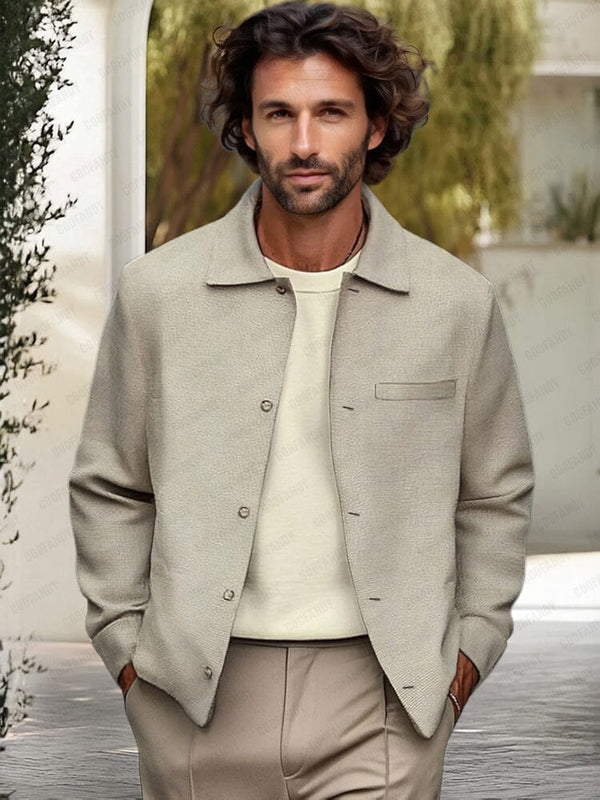 Casual Urban Versatile Jacket Jackets coofandy Light Khaki M
