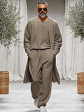 Effortless Style 3-Piece Outfits Sets coofandy Khaki M