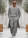 Effortless Style 3-Piece Outfits Sets coofandy Grey M