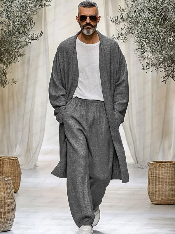 Comfy Minimalist 2-Piece Outfits Sets coofandy Grey M