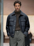 Refined Utility Comfort Jacket Jackets coofandy Navy Blue M