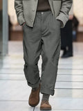 Classic Versatile 100% Cotton Pants Pants coofandy Dark Grey M