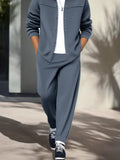 Leisure Suede 2-Piece Outfits Sets coofandy