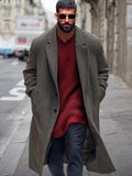 Stylish Single Breasted Coat Coat coofandy Brown M