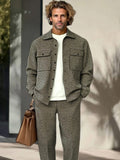 Modern Workwear Jacket Pants Set Sets coofandy