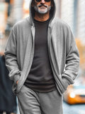 Streetwear Hooded Jacket Pants Set Sets coofandy