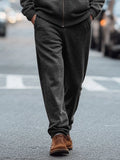 Comfy Mockneck Jacket Pants Set Sets coofandy