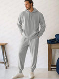 Basic Versatile Sweatsuit Set Sets coofandy Grey M