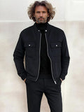 Trendy Collarless Jacket Set Sets coofandy